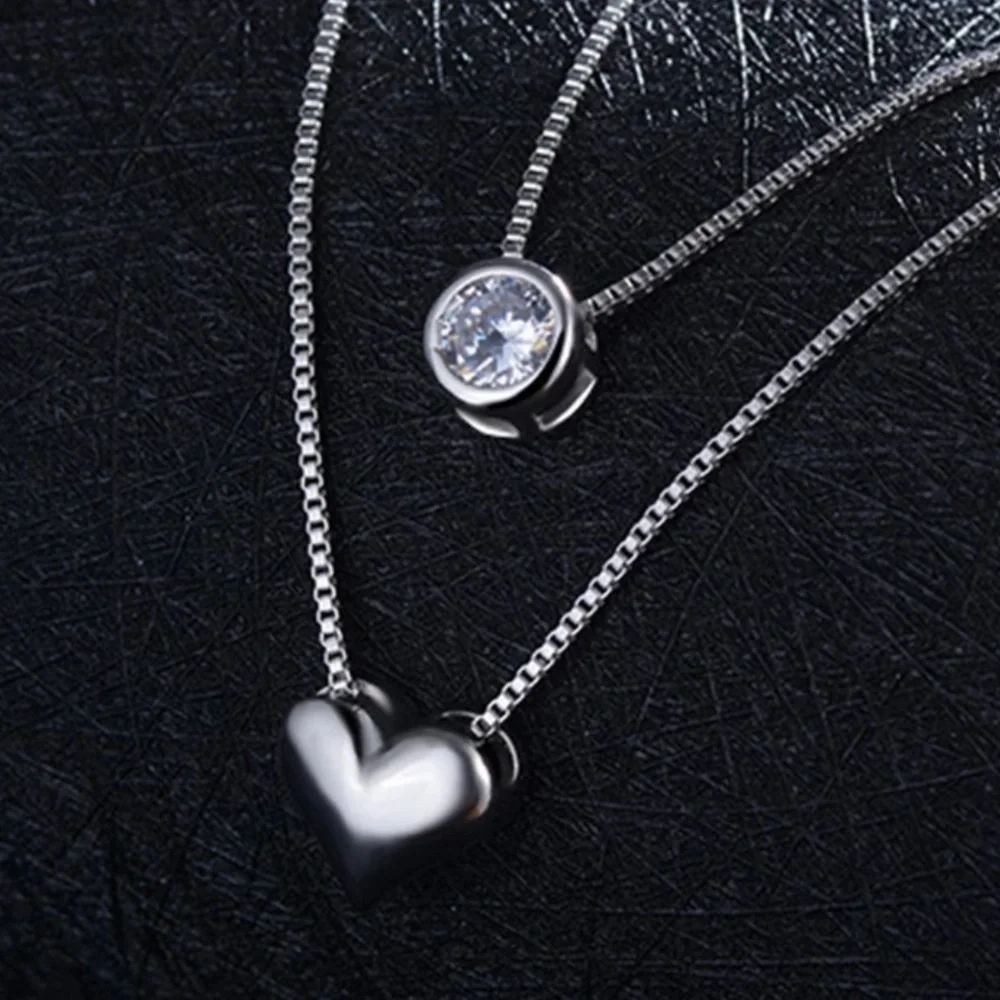 🔥Insta double layer chain heart pendant necklace - Picture 6 of 7